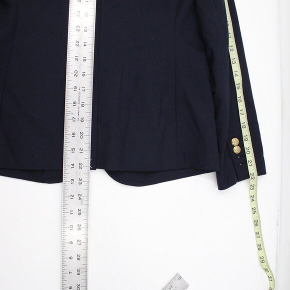 NWT J Crew Blazer Womens 4P Schoolboy Navy Blue Stretch Wool Jacket gold button - Picture 8 of 15